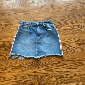 Zara jean mini skirt